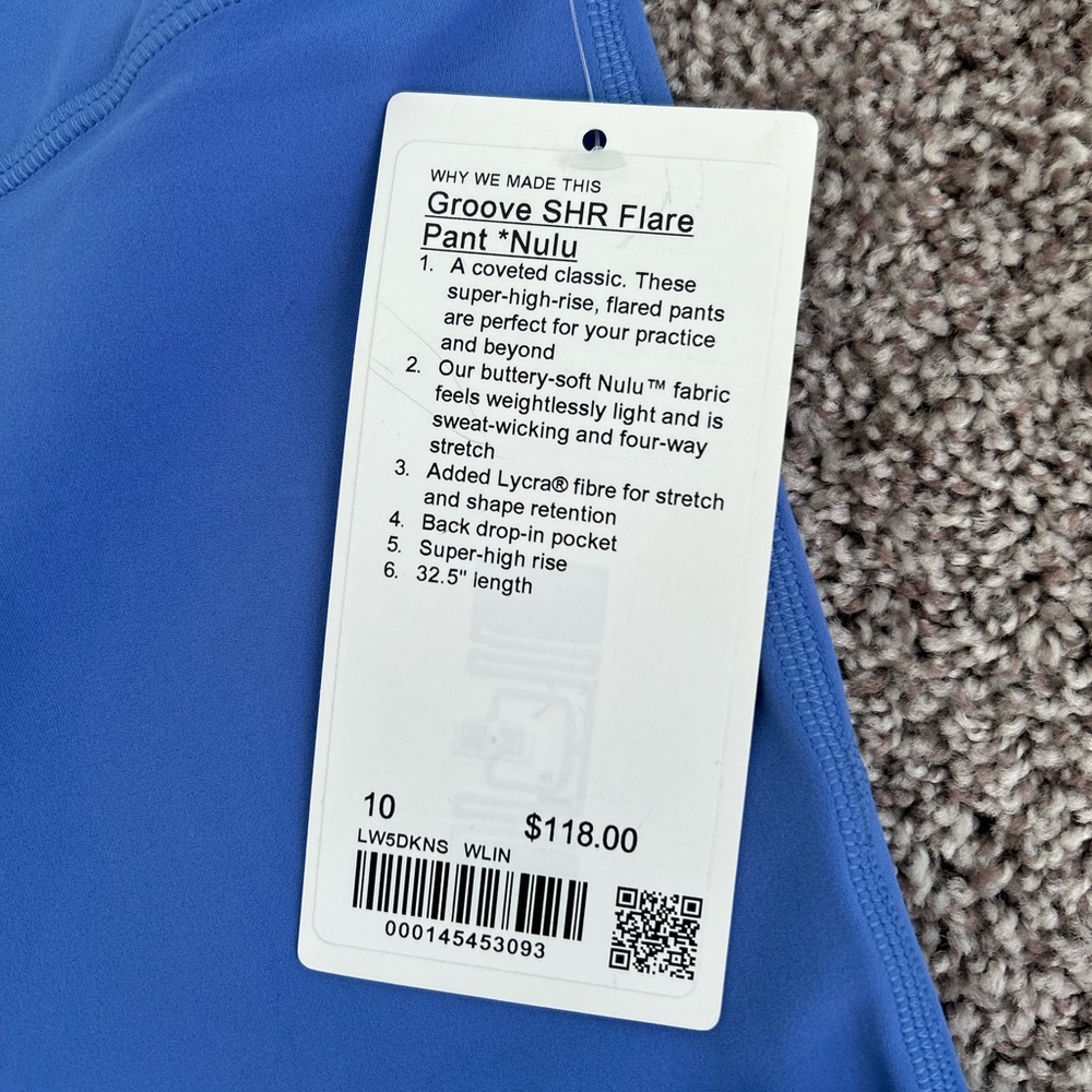 LULULEMON ATHLETICA Groove Super-High-Rise Flared Pant Nulu 10 NWT LL-32 - Picture 7 of 10